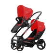 【莫菲思】統支  運動型單採雙剎上下雙人座嬰幼兒手推車(嬰兒車 四輪推車 上座可替換座椅/提籃)