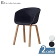 【柏蒂家居】比洛曲線造型布面休閒椅-單椅(二色可選)
