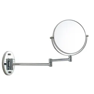 拉伸壁掛式折疊化妝鏡-8吋(免釘膠/鎖螺絲)