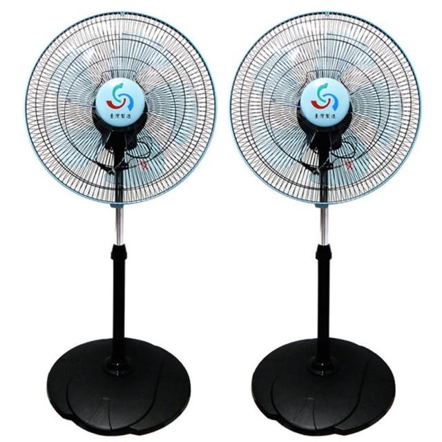 【金展輝】14吋超廣角多功能循環涼風扇(A-1411藍色/兩入組)