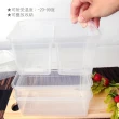 【AXIS 艾克思】台灣製便利輕巧食物雙格分裝塑膠盒.糕點盒800ml_10入(檢驗合格)