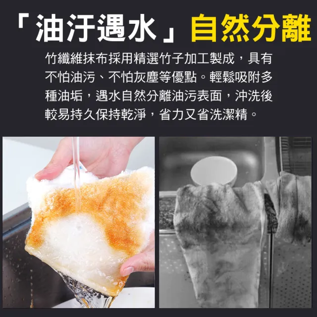【韓國Sinew】免運 60入SGS抗菌 100%竹纖維抹布 雙層加厚 抗油去污-白色小號18x23cm(廚房洗碗布 類菜瓜布)
