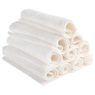 【韓國Sinew】免運 30入SGS抗菌 100%竹纖維抹布 雙層加厚 抗油去污-白色大號30x27cm(廚房洗碗布 類菜瓜布)