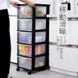 【Mr.Box】日式簡約透明五層抽屜收納櫃-DIY附輪(兩色可選)