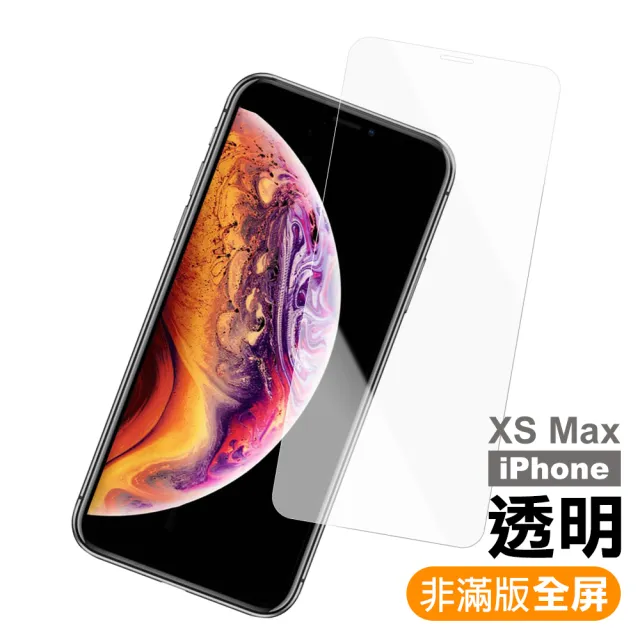 iPhoneXSMax 高清透明玻璃鋼化膜手機保護貼(XSMax保護貼 XSMax鋼化膜 買保護貼送保護殼)