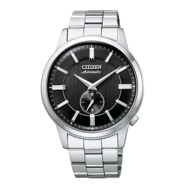 【CITIZEN 星辰】沉穩質感小秒針機械腕錶/黑色(NK5000-98E)