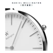 【Daniel Wellington】DW 手錶  Classic Glasgow 40mm藍白織紋錶-銀框(DW00100018)