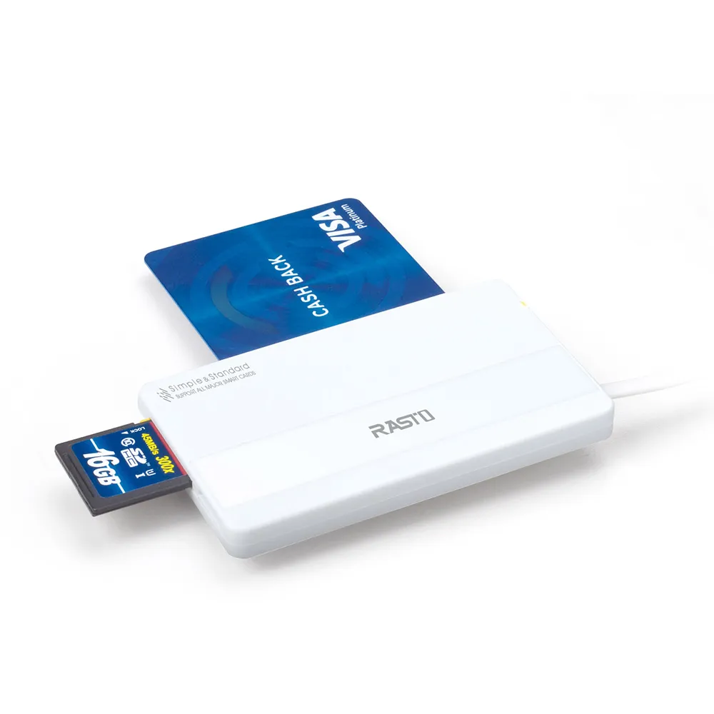 【RASTO】RT4 超薄型晶片ATM+記憶卡複合讀卡機(USB)