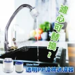 【水摩爾】透明PP廚房 過濾器 2入附內外牙轉接頭+替換濾芯2個(水龍頭除氯淨水器)