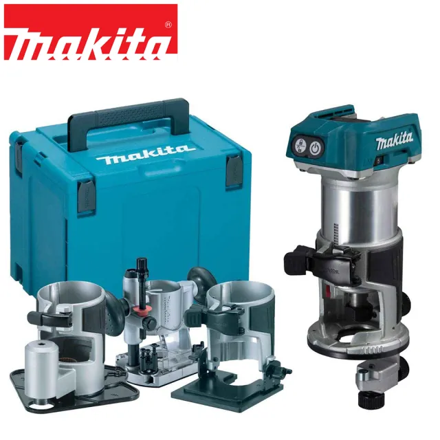 【MAKITA 牧田】18V鋰電修邊機含底座套組－空機(DRT50ZJX3-不含電池及充電器)