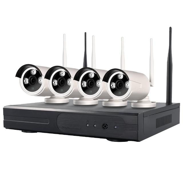 u-ta VS9無線監控NVR主機套裝提供高畫質1080P解析度，支援H.265編碼節省儲存空間，4路攝影機具IP66防水及紅外夜視20米，APP遠端檢視，安卓/iOS/Windows相容。含主機、4顆攝影機、電源線等標準配件，最大支援4TB硬碟（需另購），簡易安裝適閤家居商用地點。主機尺寸25.8x21x4.2cm，重量650g，3個月原廠保固，NCC認證安全可靠。注意：無硬碟、螢幕及HDMI線，安裝不含到府服務。