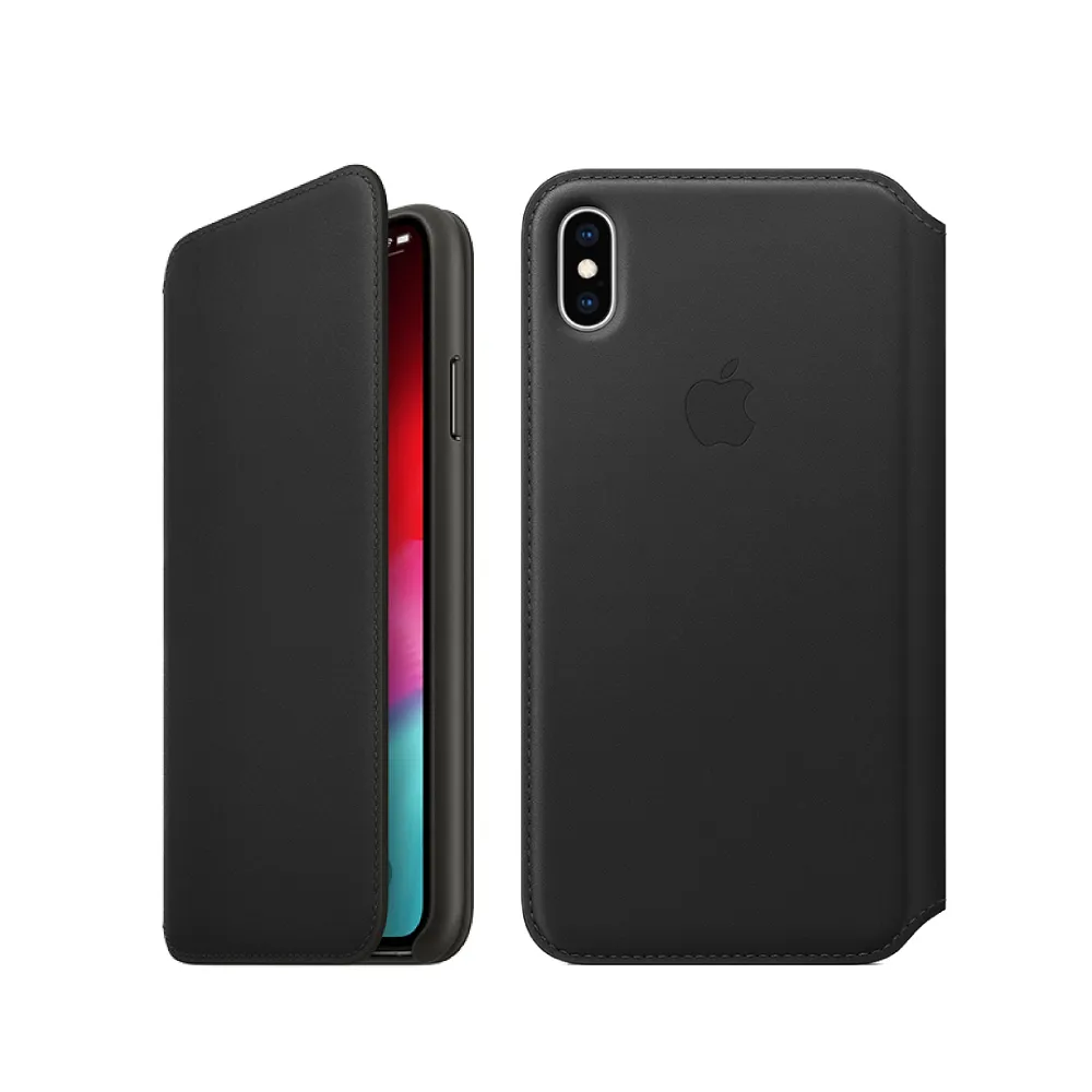 【Apple 蘋果】原廠 iPhone Xs Max 皮革雙面夾 黑色(台灣公司貨)