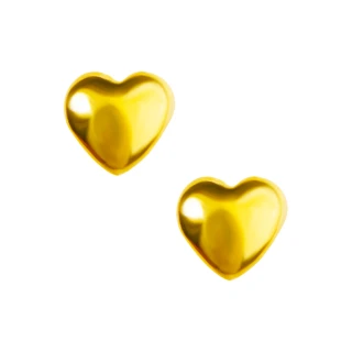 【金品坊】黃金耳環小愛心耳針 0.16錢±0.03(純金999.9、純金耳環、純金耳針)