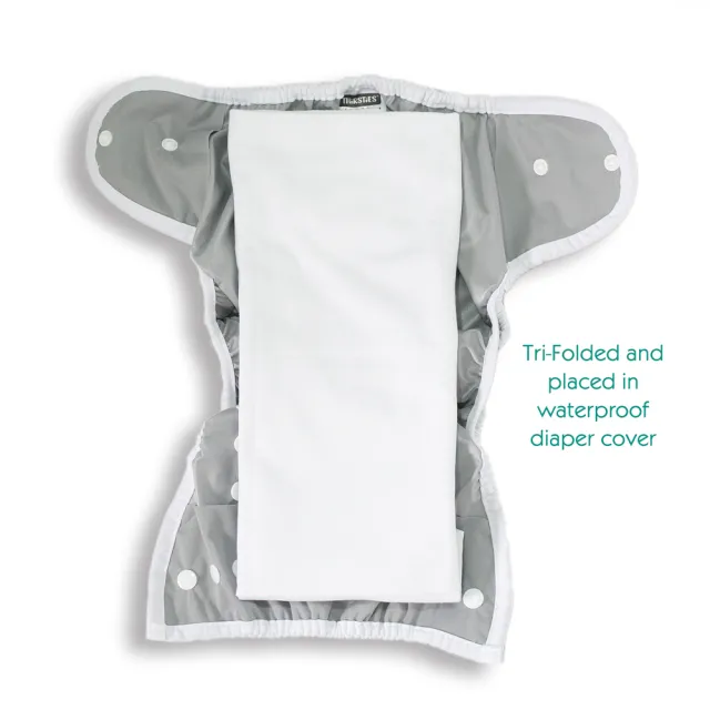 【美國Thirsties】有機棉麻折式布尿布 S碼 duo hemp prefold(環保布尿布 布尿褲尿墊 可水洗可重複用)