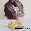 【AnnaSofia】髮飾髮夾髮簪盤髮器-古典線結 現貨(金系)