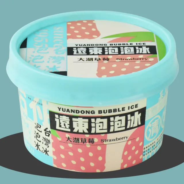 【鮮食家任選】遠東泡泡冰草莓泡泡冰(淨重:110g±4.5%/杯)