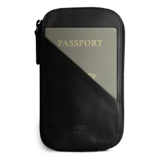 【Alto】皮革手機收納包 / 護照包 - 渡鴉黑(手機保護套 手拿包)