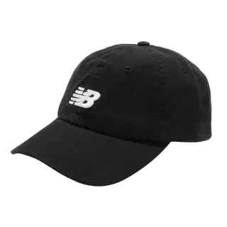 【NEW BALANCE】老帽 Logo Baseball Cap 男女款 紐巴倫 基本款 運動休閒 遮陽 穿搭 黑 白(LAH91014BK)