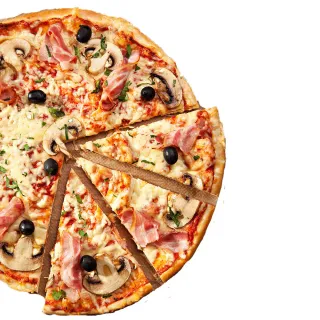 【上野物產】15片 6吋巴黎經典培根起士 pizza佐蘑菇(120g土10%/片 比薩 批薩 披薩 PIZZA)