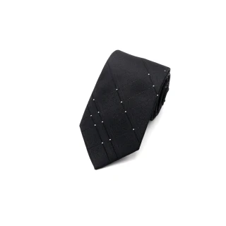【拉福】銀絲格紋8CM寬版領帶拉鍊領帶(多色)