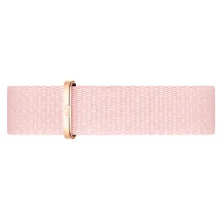 【Daniel Wellington】Petite Rosewater 14mm櫻花粉織紋錶帶-玫瑰金(DW錶帶 DW00200171)