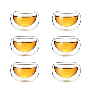 【CS22】耐熱雙層玻璃真空品茶杯-24入組(雙層玻璃杯)