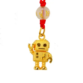 【2sweet 甜蜜約定】純金金飾Q版機器人彌月墜飾-約重0.70錢(寶寶彌月禮 金飾 送禮)