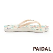 【Paidal】繽紛海灘季夾腳涼拖鞋(鵝黃米)