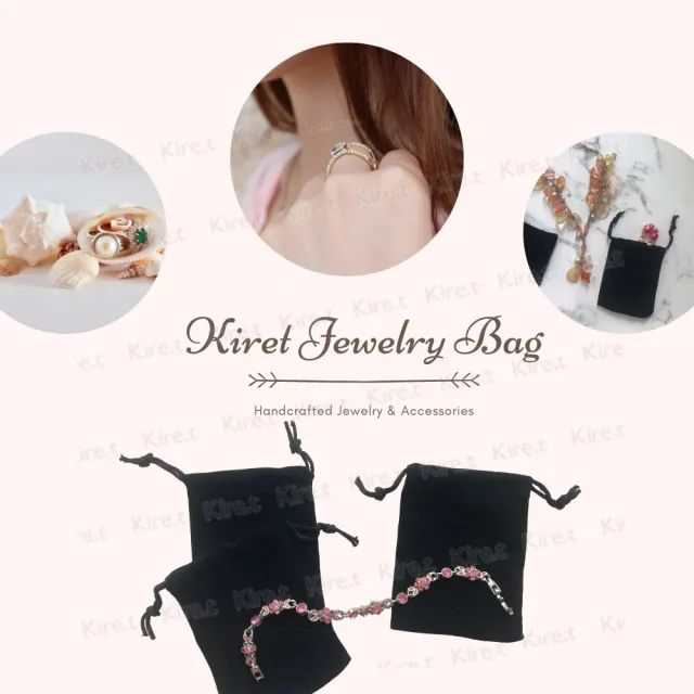 【Kiret】絨布束口袋 束繩飾品收納袋6入 可裝首飾 珠寶 耳機 零錢 小物 3C產品 Kiret(錦囊 抽繩 萬用袋)