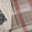 【LAMINA】豹紋格子100%精梳棉日式床墊5cm_台灣製(單人)