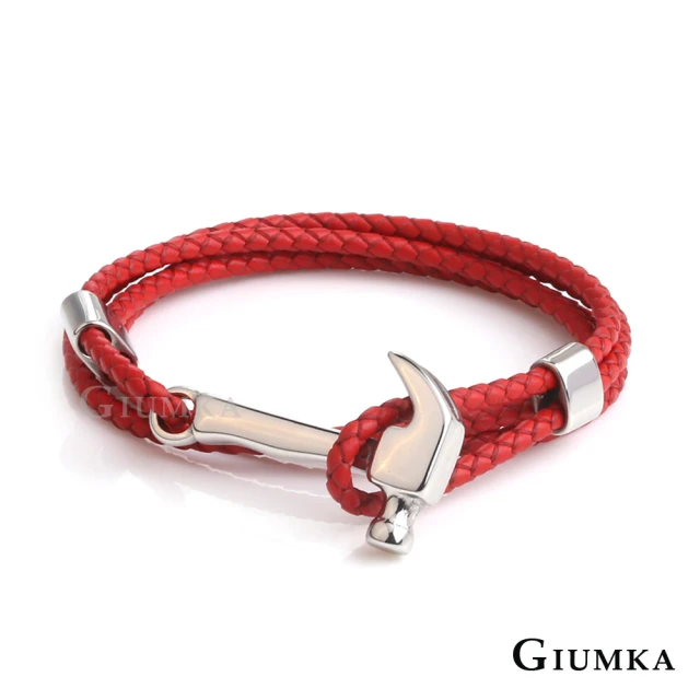 【GIUMKA】男手鍊．皮革編織．槌子(新年禮物)