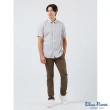 【Blue River 藍河】男裝 白色短袖襯衫-雙色款條紋(日本設計 純棉舒適)