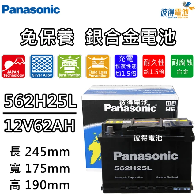 Panasonic 國際牌 562H25 免保養銀合金汽車電
