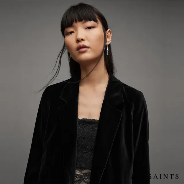 【ALLSAINTS】ALEIDA 天鵝絨西裝外套Black WT025Z(舒適版型)