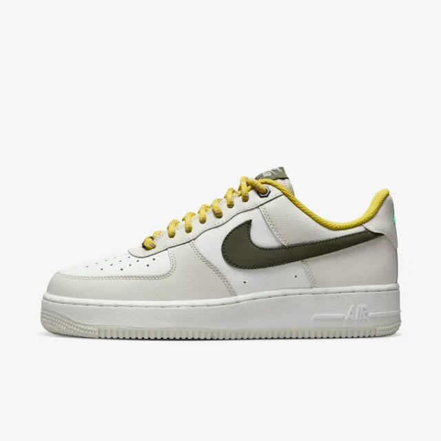 NIKE 耐吉】Air Force 1 07 PRM 男休閒鞋經典AF1 穿搭灰白黃綠(FV3628