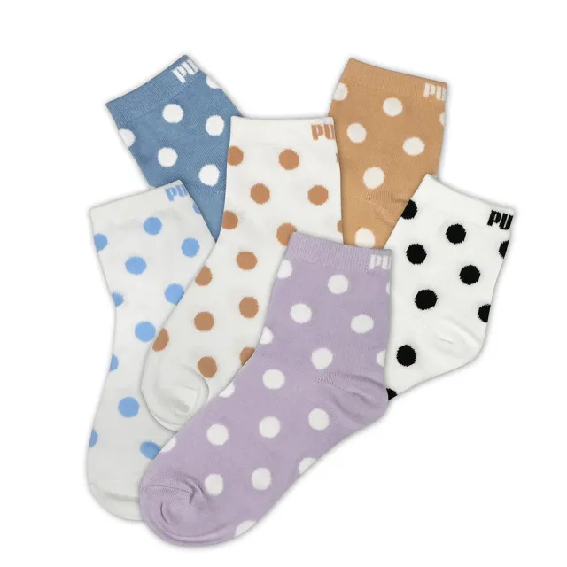 【PUMA官方旗艦】Fashion 滿版圓點短統襪 6雙組 女性 BB145901