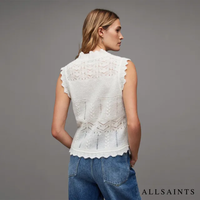 【ALLSAINTS】VANESSA 羊毛針織背心Chalk White WK036Z(修身版型)