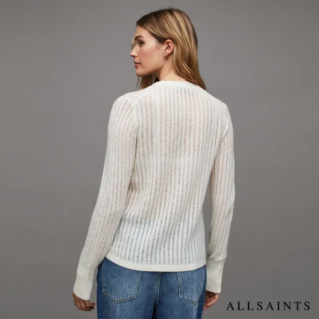 【ALLSAINTS】ABI 羊毛針織外套Chalk White WK010Z(修身版型)