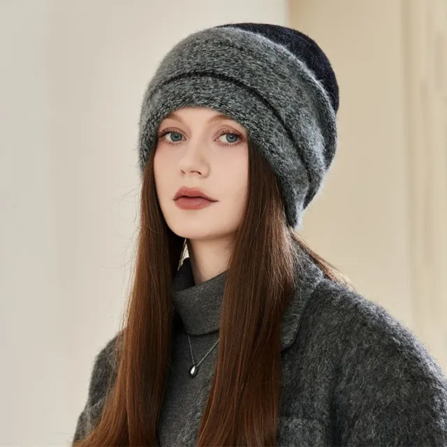 【Acorn 橡果】韓系撞色針織毛帽防曬機能帽月子帽保暖帽1755(黑色)