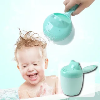 【嬰幼兒洗澡】河馬造型多功能兒童洗頭杯(嬰兒 浴室 水瓢 舀水勺 沐浴 勺子 洗髮杯 花灑 戲水 灑水 澆花)