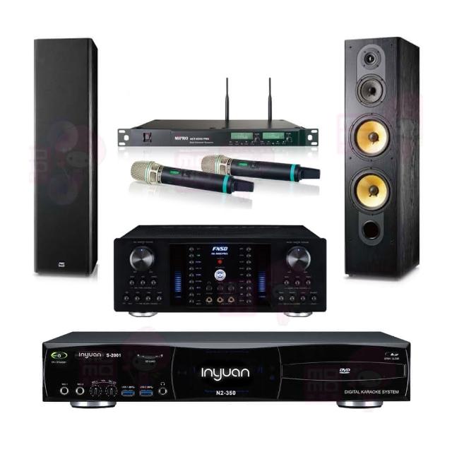 【音圓】S-2001 N2-350+AK-8800 PRO+ACT-8299PRO++FNSD SD-803N(點歌機4TB+擴大機+無線麥克風+喇叭)