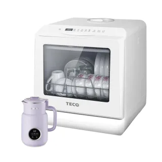 【TECO 東元】3D免安裝洗烘一體全自動洗碗機(XYFYW-5001CBW加多功能調理豆漿機)