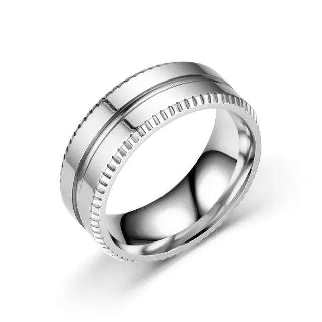 【A MARK】鈦鋼戒指 情侶對戒/愛情齒輪簡約刻紋鈦鋼情侶對戒 戒指(2款任選)