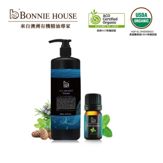【Bonnie House 植享家】All-in-one全方位精油潔淨膠500ml+雙有機認證 薄荷精油5ml