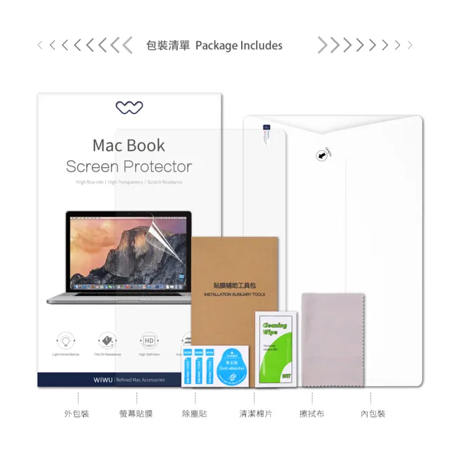 【WiWU】MacBook AIR A2941 M2 15吋系列高清螢幕保護膜(適用A2941 MacBookAir 15吋)
