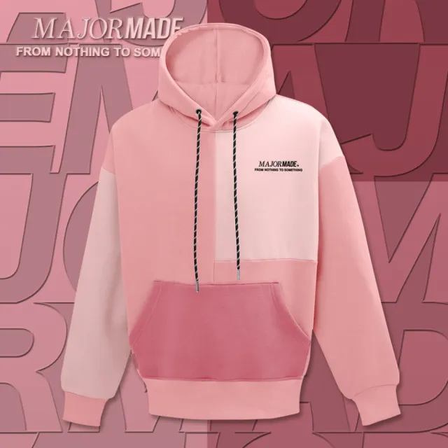 【MAJOR MADE】二代三色拼接內刷毛帽TEE(#帽T #男女同款)