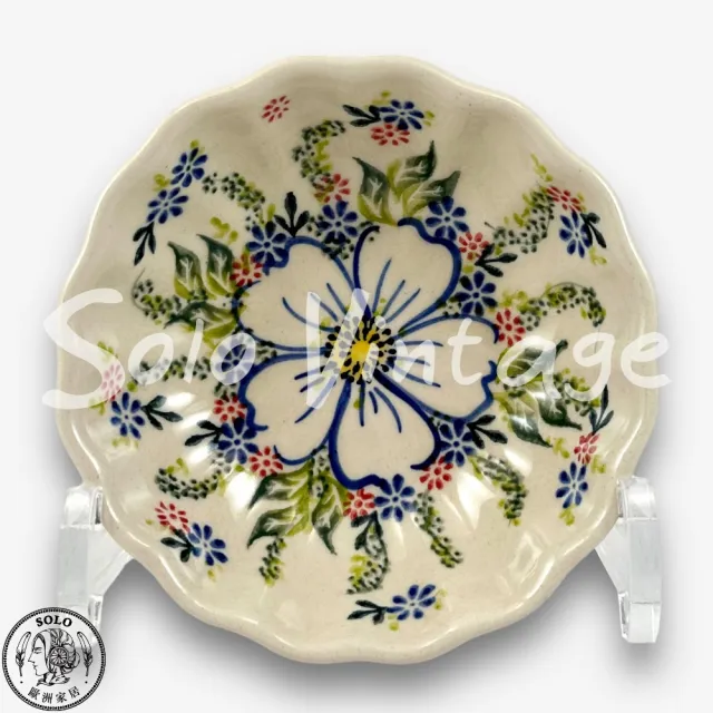 【SOLO 波蘭陶】波蘭製 Vena 波蘭陶 12CM 波浪碗 麗水芙蓉系列