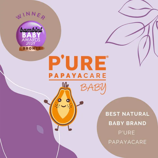 【澳洲Pure Papayacare-即期品】木瓜嬰兒油含金盞花 2024年10月到期(4入組 125ml/瓶)