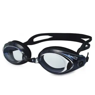 【SAEKO】度數款 近視泳鏡 防紫外線 廣角鏡片 長效防霧 4種尺寸可換鼻扣 S42AOP_BK(舒適 蛙鏡)