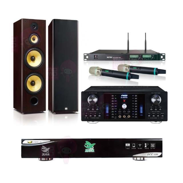 【點將家】DCC-899+FNSD AK-8800 PRO+ACT-8299PRO++FNSD SD-903N(點歌機4TB+擴大機+無線麥克風+喇叭)